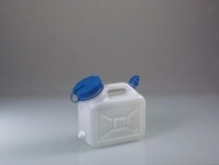 5.0l Wide-necked jerrycans HDPE with threaded connector and ventilation
