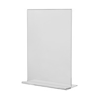 Présentoir de table / présentoir / porte-cartes de menu "Arum" en formats standard en verre acrylique transparent | A4 90 mm