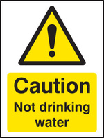 SPARTEX 24288A CAUTION NOT DRINKING WATER (100X75MM)S/A VINYL