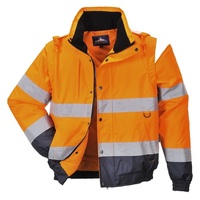 Kabát Hi-Vis 2:1 100%PES vízálló levehető ujjak narancs 4XL
