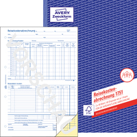 Reisekostenabrechnung, 210 x 297 mm, A4, 2 x 40 Blatt/Buch