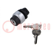 Switch: rotary with ID-key; 22mm; Stabl.pos: 2; IP66,IP67,IP69K