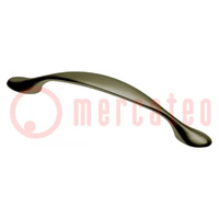 Holder; ZnAL; antique brushed brass; H: 23mm; L: 126mm; W: 12.5mm