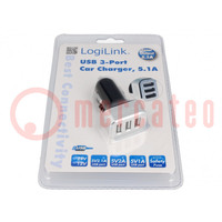 USB-Netzteil; USB A-Buchse x3; Sp.Strom: 12÷24VDC