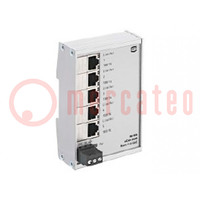 Switch Ethernet; niezarządzalny; Ilość portów: 5; 9÷60VDC; RJ45