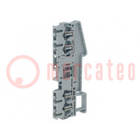 Splice terminal: rail; 0.08÷4mm2; ways: 1; grey; Width: 5.2mm; TS35