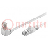 Patch cord; F/UTP; 5e; Line; CCA; PVC; weiß; 1m; 26AWG