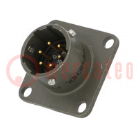 Connector: circular; socket; PIN: 6; male; soldering; PT/451; 600V