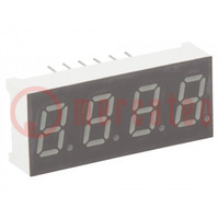 Display: LED; 7-segment; 7.62mm; 0.3"; No.char: 4; red; 24÷48mcd