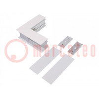 Connector 270°; white; aluminium; VARIO30-02