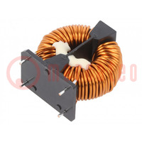 Inductor: wire with current compensation; THT; 9.9mH; 19.2mΩ