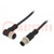 Kabel: für Sensoren/Automaten; PIN: 8; M12-M12; 1m; Stecker; 30V; 2A