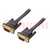 Cable; D-Sub 15pin HD plug,both sides; black; 3m; flat; Core: Cu