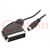 Câble; DIN mini 4pin prise,SCART prise; 1,8m; noir; Øfil: 4mm; PVC