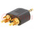 Adapter; Jack 3.5mm 3pin plug,RCA plug x2; black