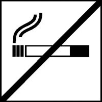 Symbolschilder zur Raumkennzeichnung selbstklebend, selbstkl. Folie,15x15cm Version: 15 - 15 - Rauchen verboten