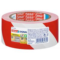 tesa Signal Markierungsklebeband Universal, Maße (LxB): 66 m x 50 mm Version: 02 - rot/weiß