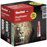 FISCHER DUOPOWER 6 X 30 CHEVILLE 2 ÉLÉMENTS 30 MM 6 MM 570409 120 PC(S)