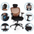 Bürostuhl / Chefsessel VENUS BASE Sitz Stoff / Rücken Netz orange / schwarz hjh OFFICE