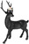 Hirschfigur Akane mit Teelichthalter; 33x15x44 cm (BxTxH); schwarz/grau