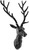 Hirschkopf Deer; 25.5x61x38 cm (BxHxT); schwarz