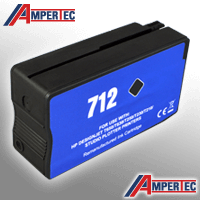 Ampertec Tinte ersetzt HP 3ED71A 712 schwarz