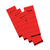 Ordnerrückenschild, sk, kurz/breit, 60 x 190 mm, rot, Polybeutel mit 10 Stück