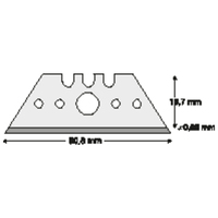 Trapezklinge a 10 Stück 50,8 x 18,7 x 0,65 mm