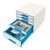 Schubladenbox WOW CUBE, 5 Schubladen, Polystyrol, weiß/blau