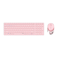 Rapoo 9750M Tastatur Maus enthalten Haus RF Wireless + Bluetooth QWERTZ Deutsch Pink