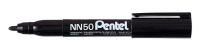 Pentel NN50 marker permanentny Końcówka pociskowa Czarny 12 szt.