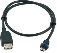 Mobotix MX-CBL-MU-STR-AB-2 USB-kabel 2 m Mini-USB B USB A Zwart