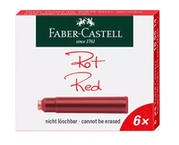 Faber-Castell 185514 wkład do długopisu Czerwony 6 szt.