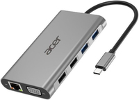 Acer 11in1 Type C dongle Przewodowa USB 3.2 Gen 1 (3.1 Gen 1) Type-C Srebrny