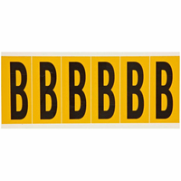 Brady 1550-B self-adhesive label Rectangle Permanent Black, Yellow 6 pc(s)