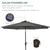Outsunny 840-125CG patio umbrella Grey