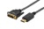 Ednet 84502 adaptador de cable de vídeo 2 m DisplayPort DVI Negro