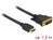 DeLOCK 85653 adaptador de cable de vídeo 1,5 m HDMI tipo A (Estándar) DVI Negro