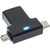 InLine 35804 tussenstuk voor kabels USB type C male / micro USB male USB Type C, Micro-USB Zwart