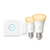 Philips Hue White ambience Starter kit: 2 E27 smart bulbs (1100) + dimmer switch