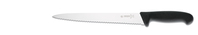 Aufschnittmesser 25 cm, Wellenschliff, schwarz Giesser - Made in Germany