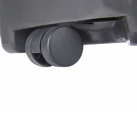 Rollen, Farbe: Schwarz Satz von 4 Rollen aus Kunststoff für Papierkorb 50 Liter