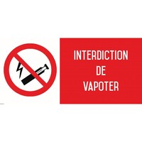 Vapotage - Vapoter interdit - Autocollant affichage vinyl waterproof