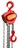 Stirnradkettenzug RED PREMIUM, Tragl. 0,5t, Hubhöhe 6m, mit Überlastschutz, Rot