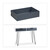 Relaxdays Schreibtisch weiß, mit Schubladen, modernes Design, Jugendschreibtisch, HxBxT: 76 x 100 x 40 cm, white