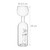 Relaxdays Weinflasche Glas, Weinglas auf Flasche, 750 ml, mit Reinigungsperlen, lustiges Weinflaschenglas, transparent