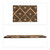 Relaxdays Fußmatte Kokos, geometrisches Muster, 60x40 cm, rutschfest, wasserfest, Türmatte innen & außen, natur/schwarz