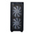 COOLER MASTER Ház Midi ATX HAF 500 ARGB + 4db Ventilátor, Tápegység nélkül, Üvegfalú, fekete