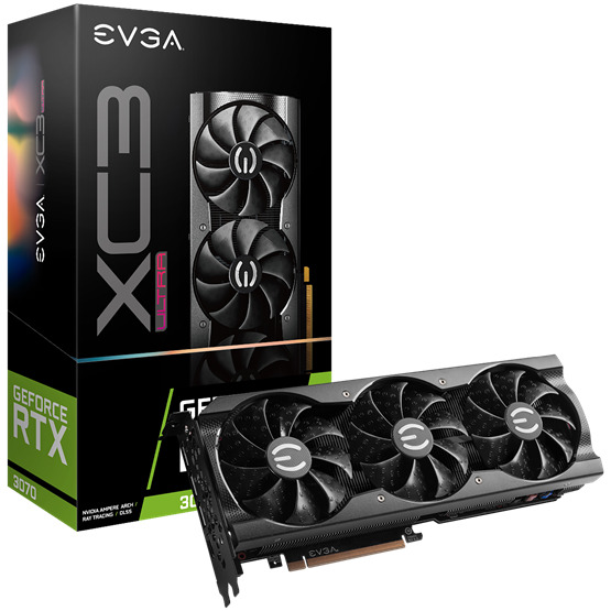 EVGA VGA EVGA NVIDIA RTX 3070 8GB GDDR6 - GeForce RTX 3070 XC3 ULTRA GAMING - Low Hashrate (LHR)