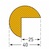 Semi-circular Adhesive Edge Protection Guard - 5m Length